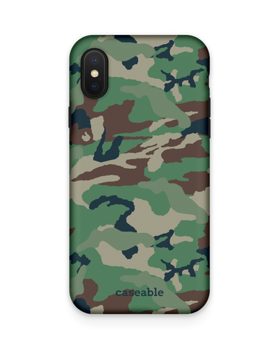 Green and Brown Camo Premium Phone Case Apple iPhone X, Apple iPhone XS
