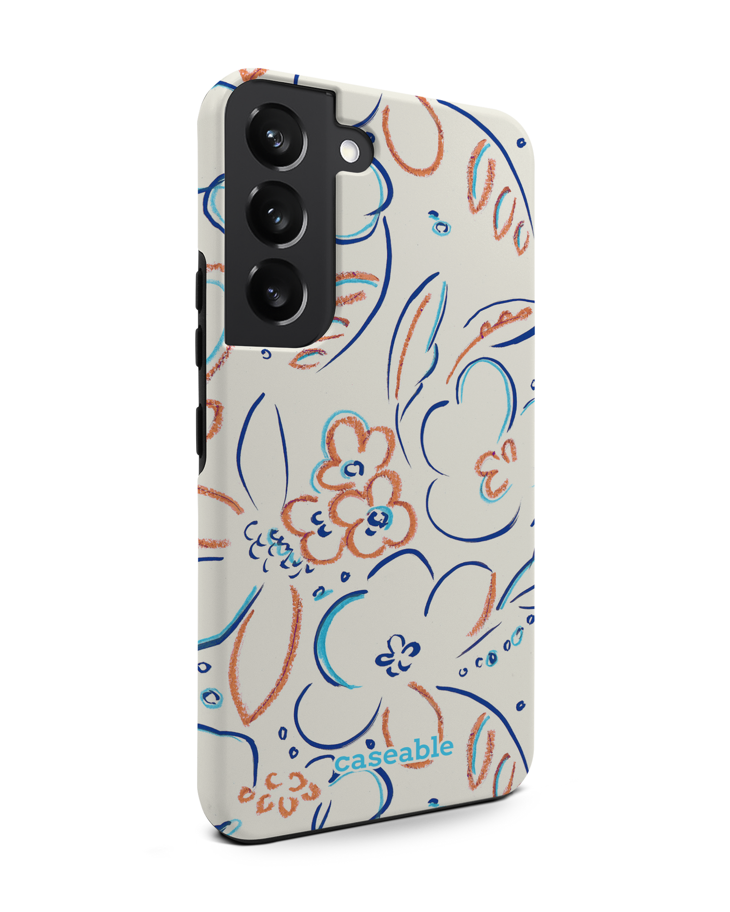 Bloom Doodles Premium Phone Case Samsung Galaxy S22 5G: View from the left side