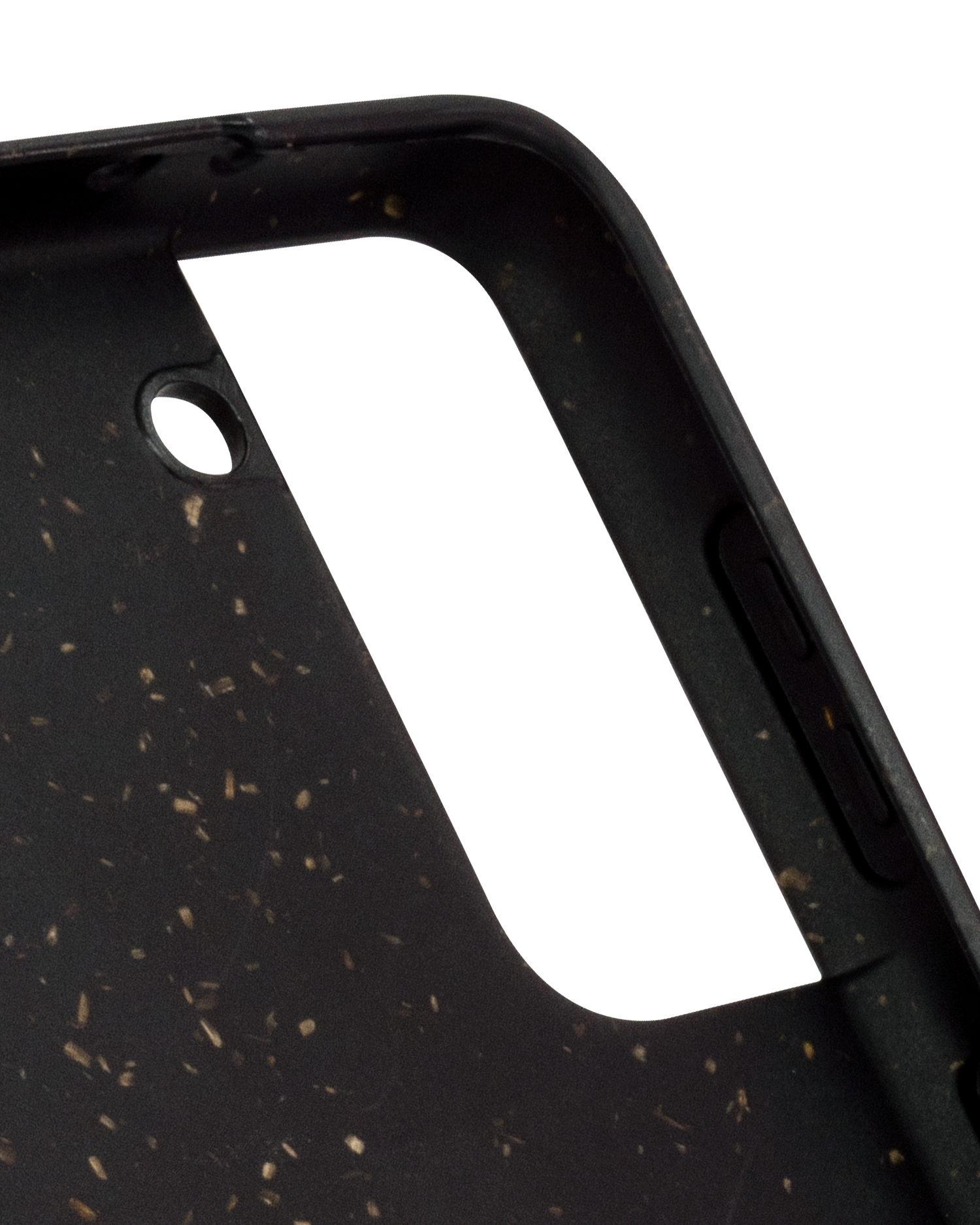 Black Eco-Friendly Phone Case for Samsung Galaxy S21 Plus: Details outside