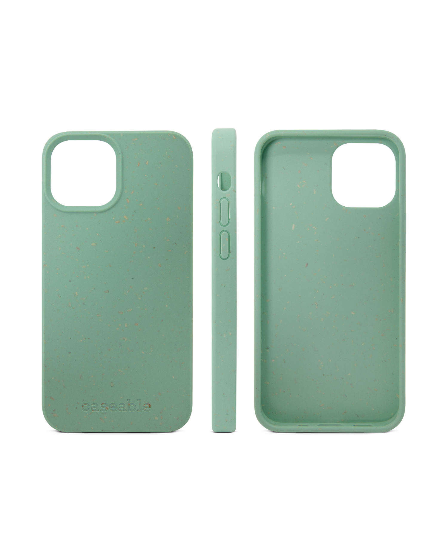 Light Green Eco-Friendly Phone Case for Apple iPhone 13 mini: Side Views