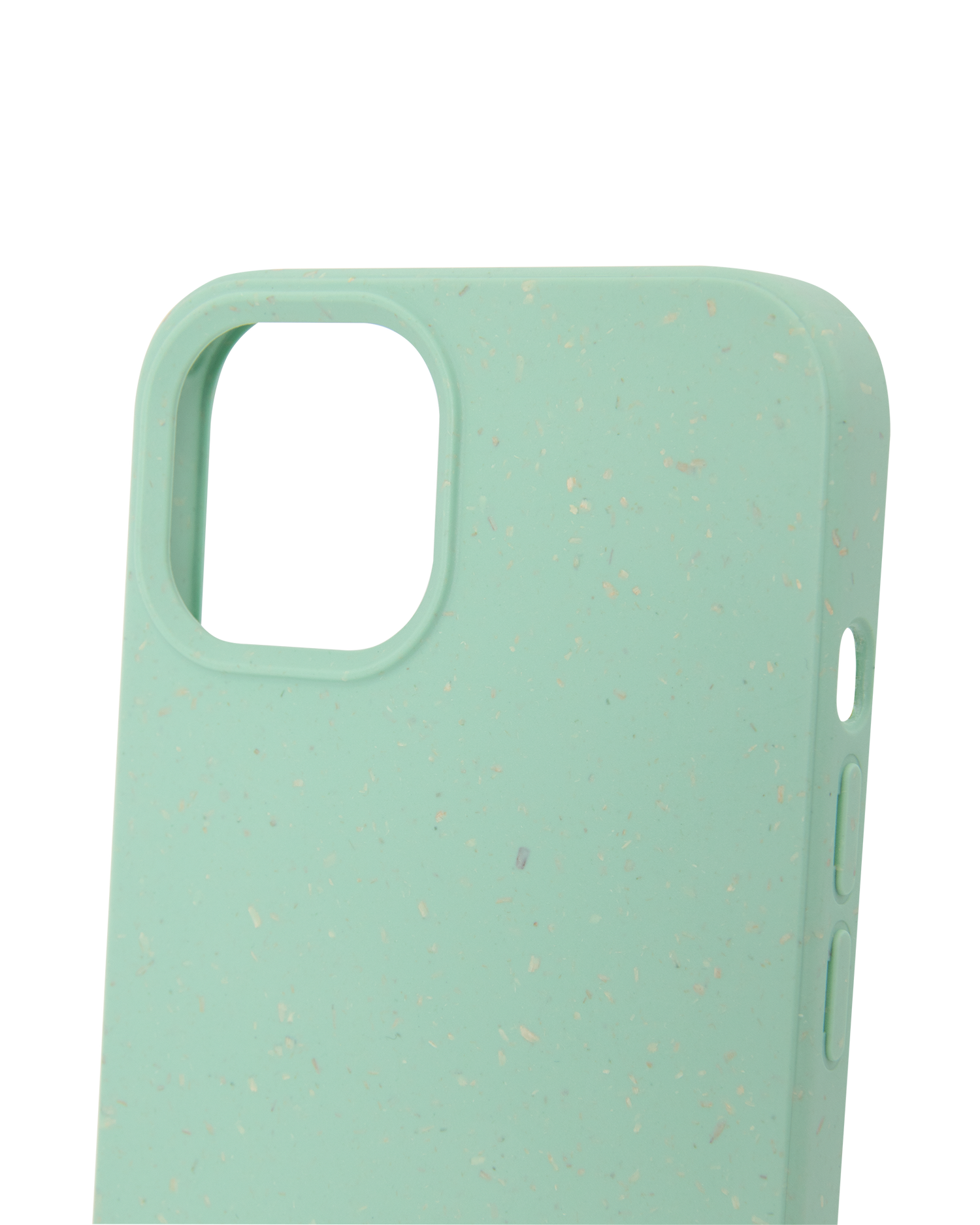Light Green Eco-Friendly Phone Case for Apple iPhone 13: Details outside