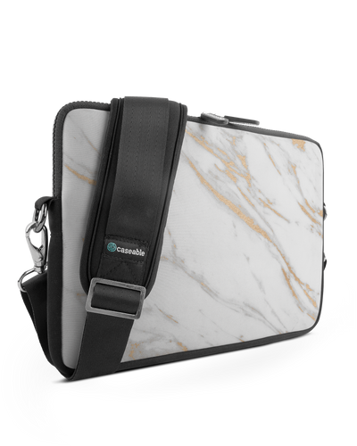Gold Marble Elegance Premium Laptop Bag 13 inch