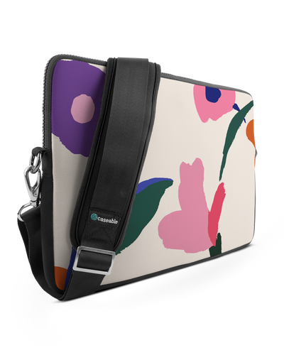 Handpainted Blooms Premium Laptop Bag 15 inch