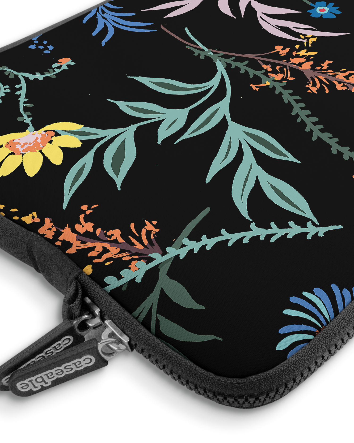Woodland Spring Floral Premium Laptop Bag 13-14 inch with device inside