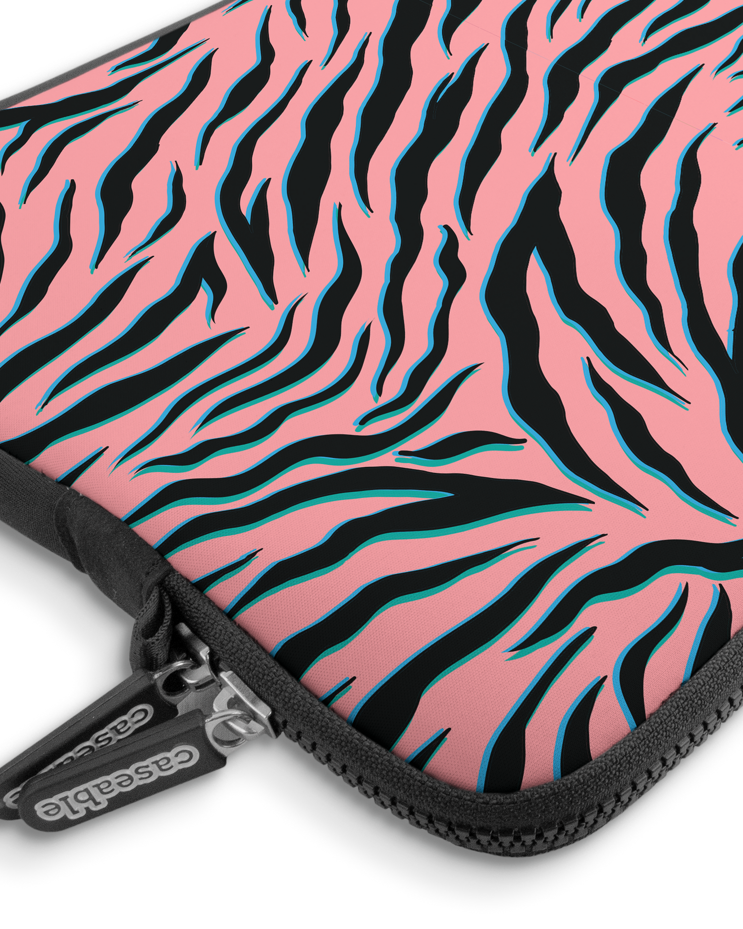 Pink Zebra Premium Laptop Bag 13-14 inch with device inside