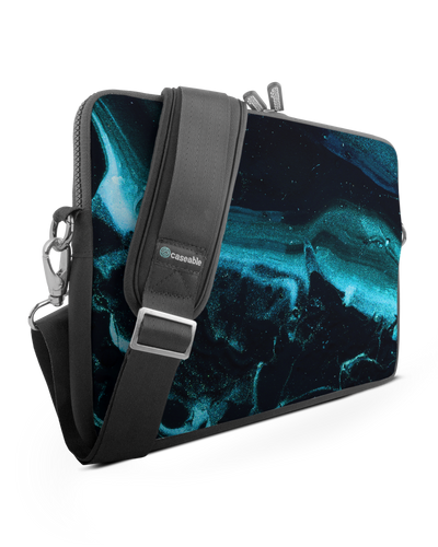 Deep Turquoise Sparkle Premium Laptop Bag 13-14 inch