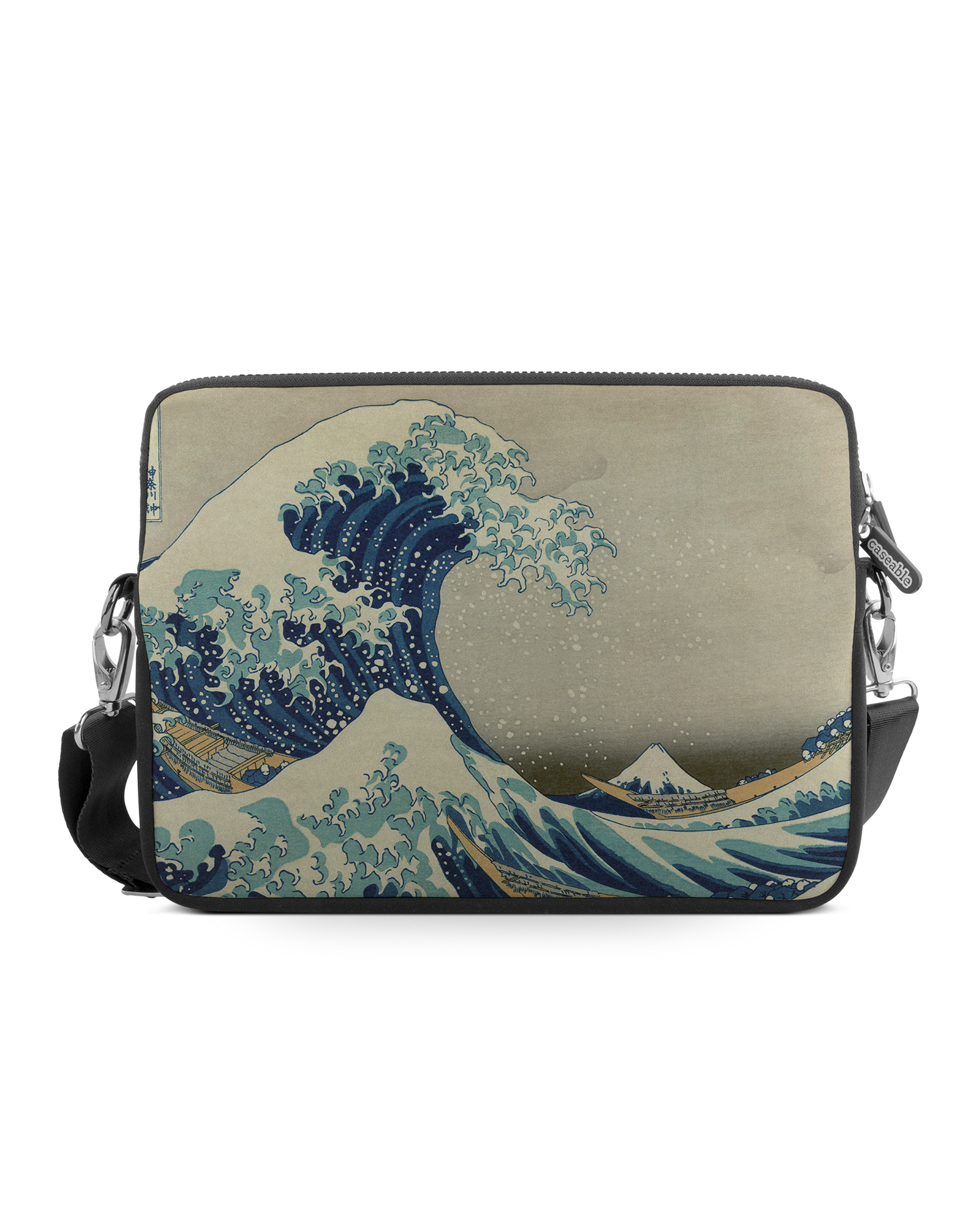 Great Wave Off Kanagawa By Hokusai Premium Laptop Bag 17 inch: Front View