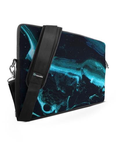 Deep Turquoise Sparkle Premium Laptop Bag 17 inch