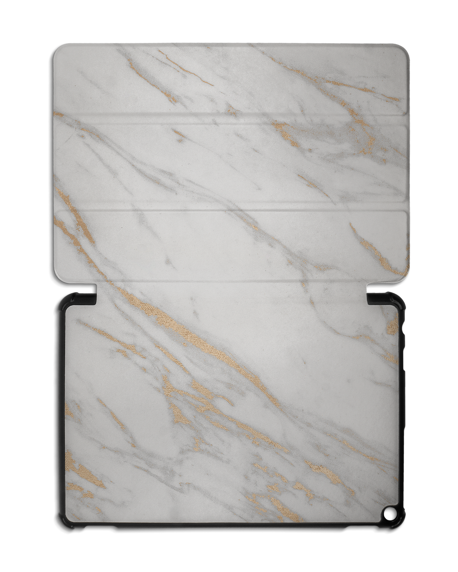 Gold Marble Elegance Tablet Smart Case for Amazon Fire HD 10 (2021): Opened