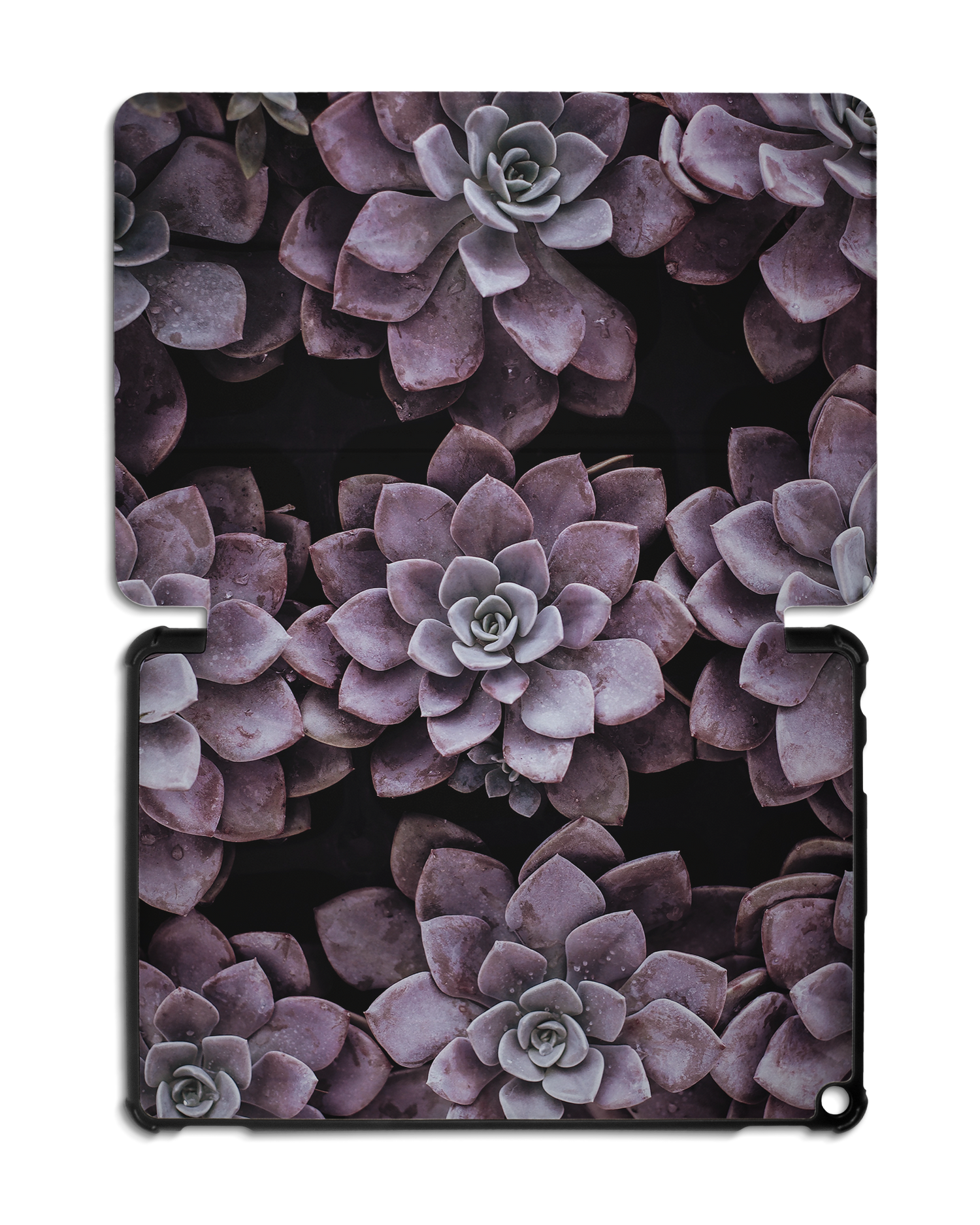 Purple Succulents Tablet Smart Case for Amazon Fire HD 10 (2021): Opened