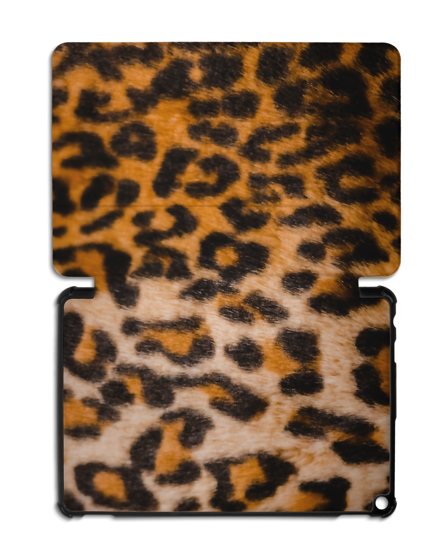 Leopard Pattern Tablet Smart Case for Amazon Fire HD 10 (2021): Opened