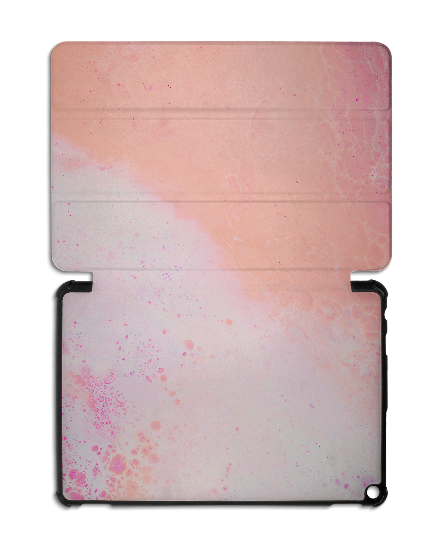 Peaches & Cream Marble Tablet Smart Case for Amazon Fire HD 10 (2021): Opened