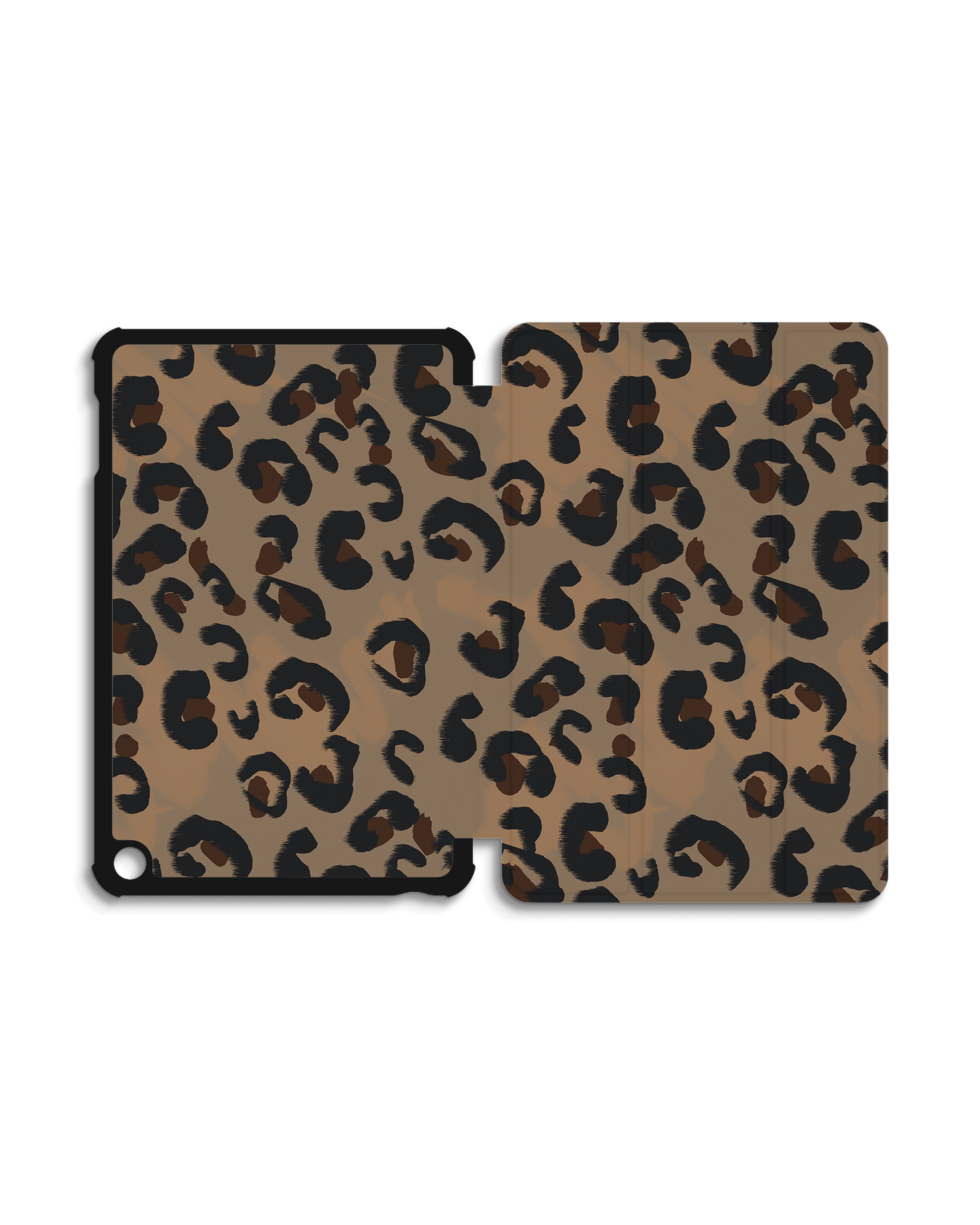 Leopard Repeat Tablet Smart Case for Amazon Fire 7 (2022): Opened