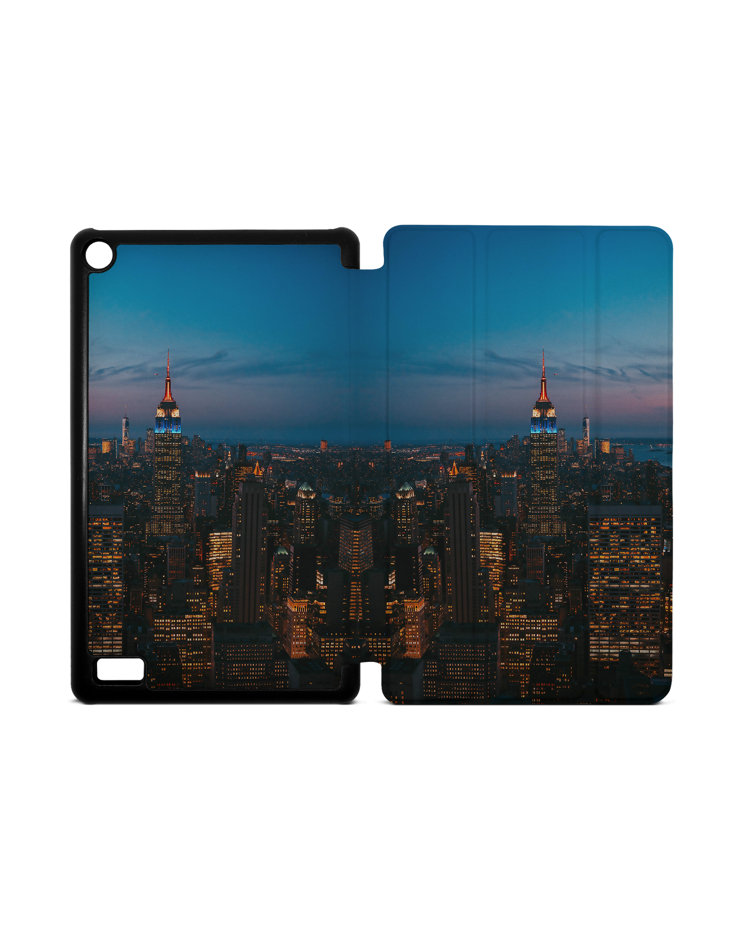 New York At Dusk Tablet Smart Case for Amazon Fire 7: Opened