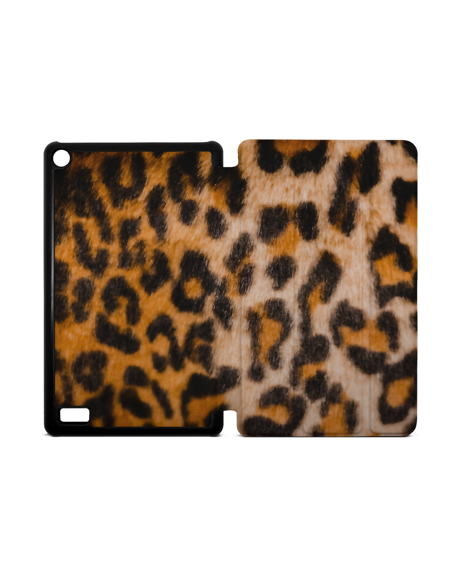 Leopard Pattern Tablet Smart Case for Amazon Fire 7: Opened