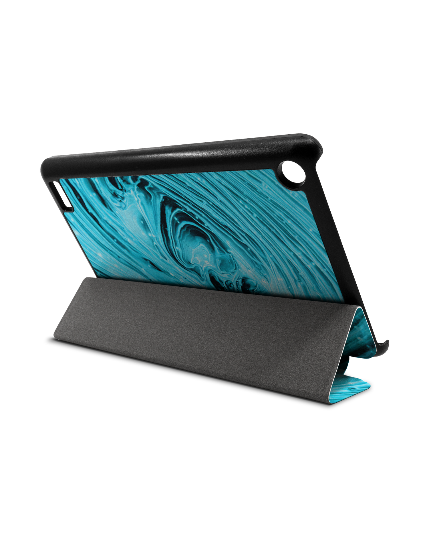 Turquoise Ripples Tablet Smart Case for Amazon Fire 7: Used as Stand
