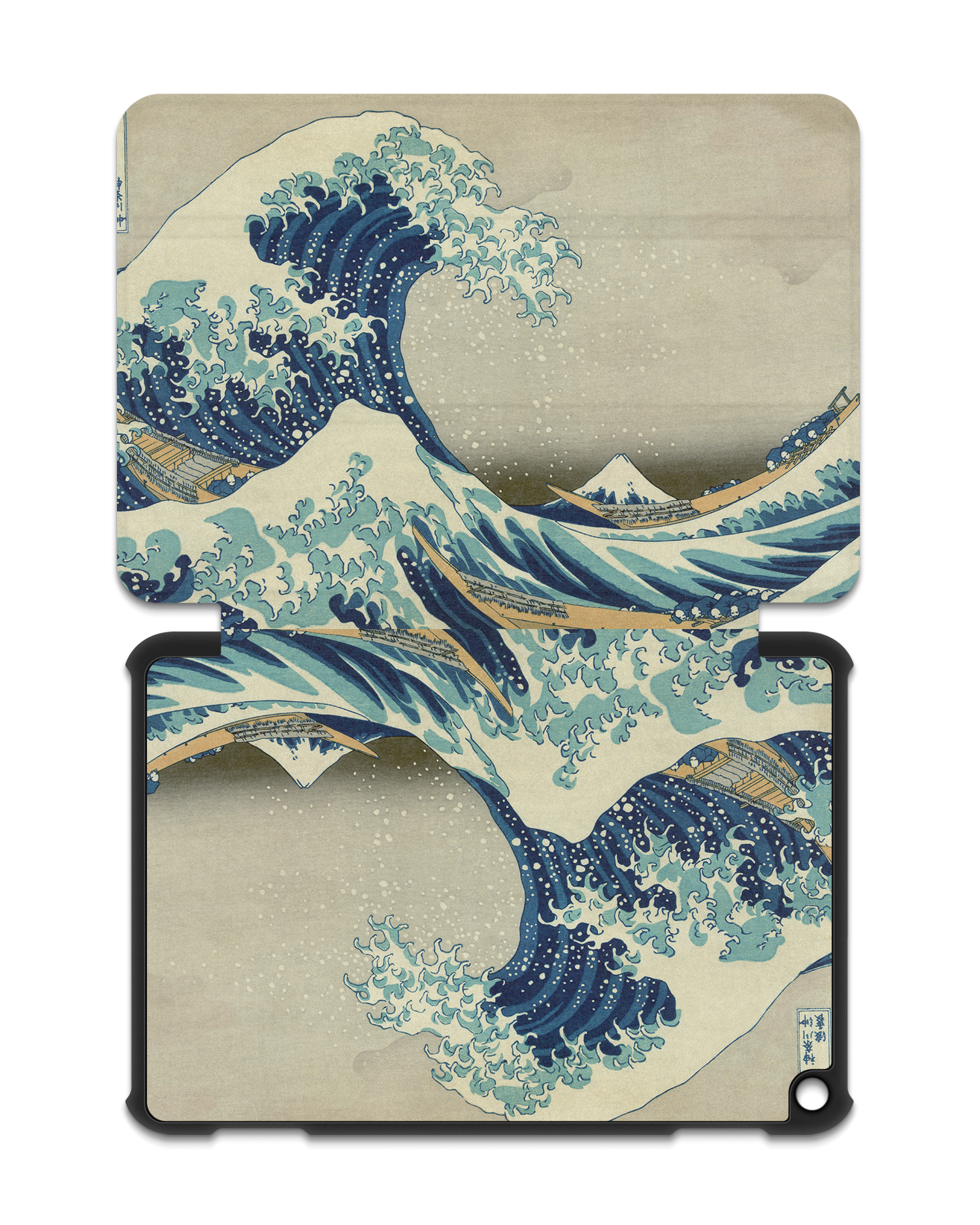 Great Wave Off Kanagawa By Hokusai Tablet Smart Case for Amazon Fire HD 8 (2022), Amazon Fire HD 8 Plus (2022), Amazon Fire HD 8 (2020), Amazon Fire HD 8 Plus (2020): Opened