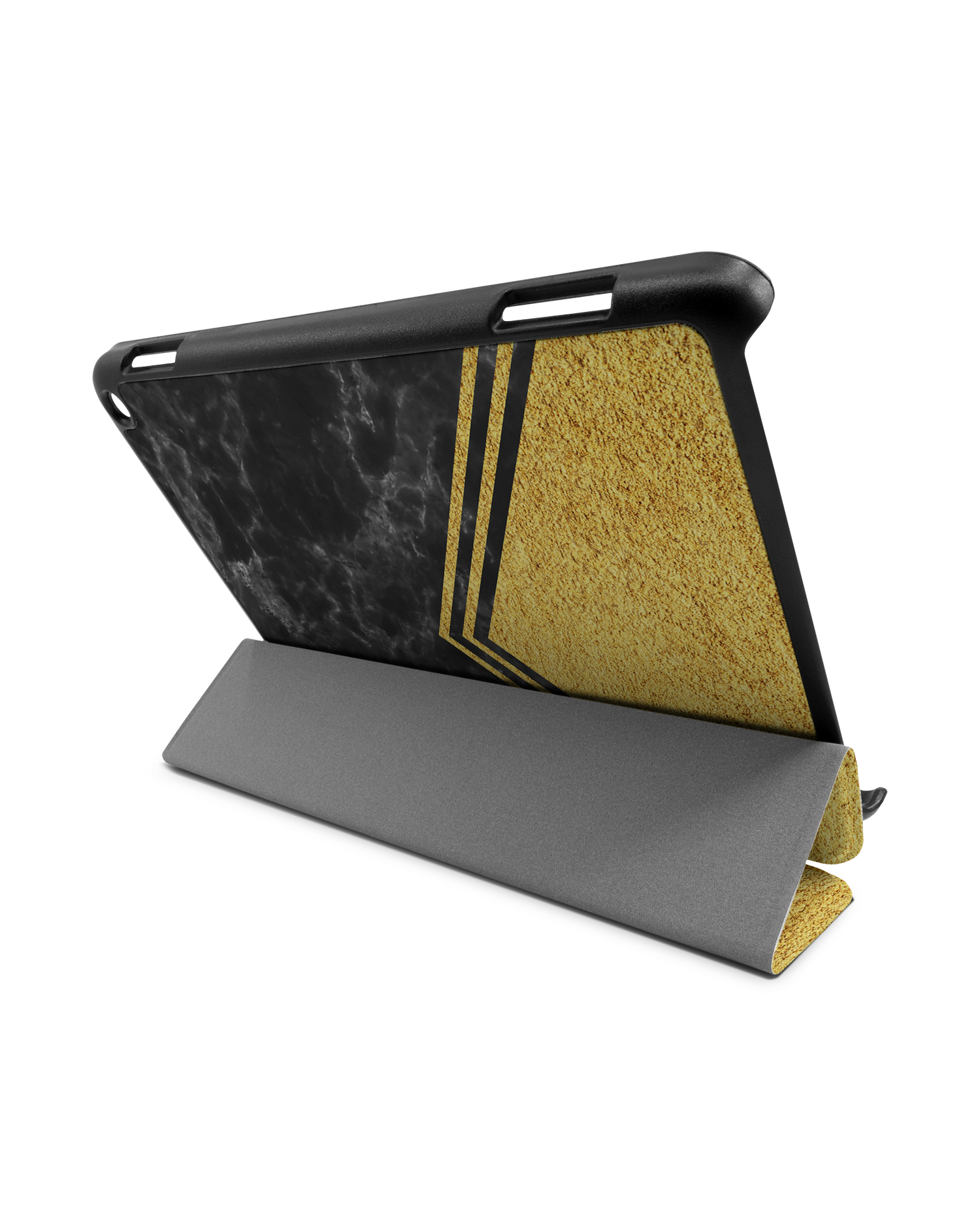 Gold Marble Tablet Smart Case for Amazon Fire HD 8 (2022), Amazon Fire HD 8 Plus (2022), Amazon Fire HD 8 (2020), Amazon Fire HD 8 Plus (2020): Used as Stand