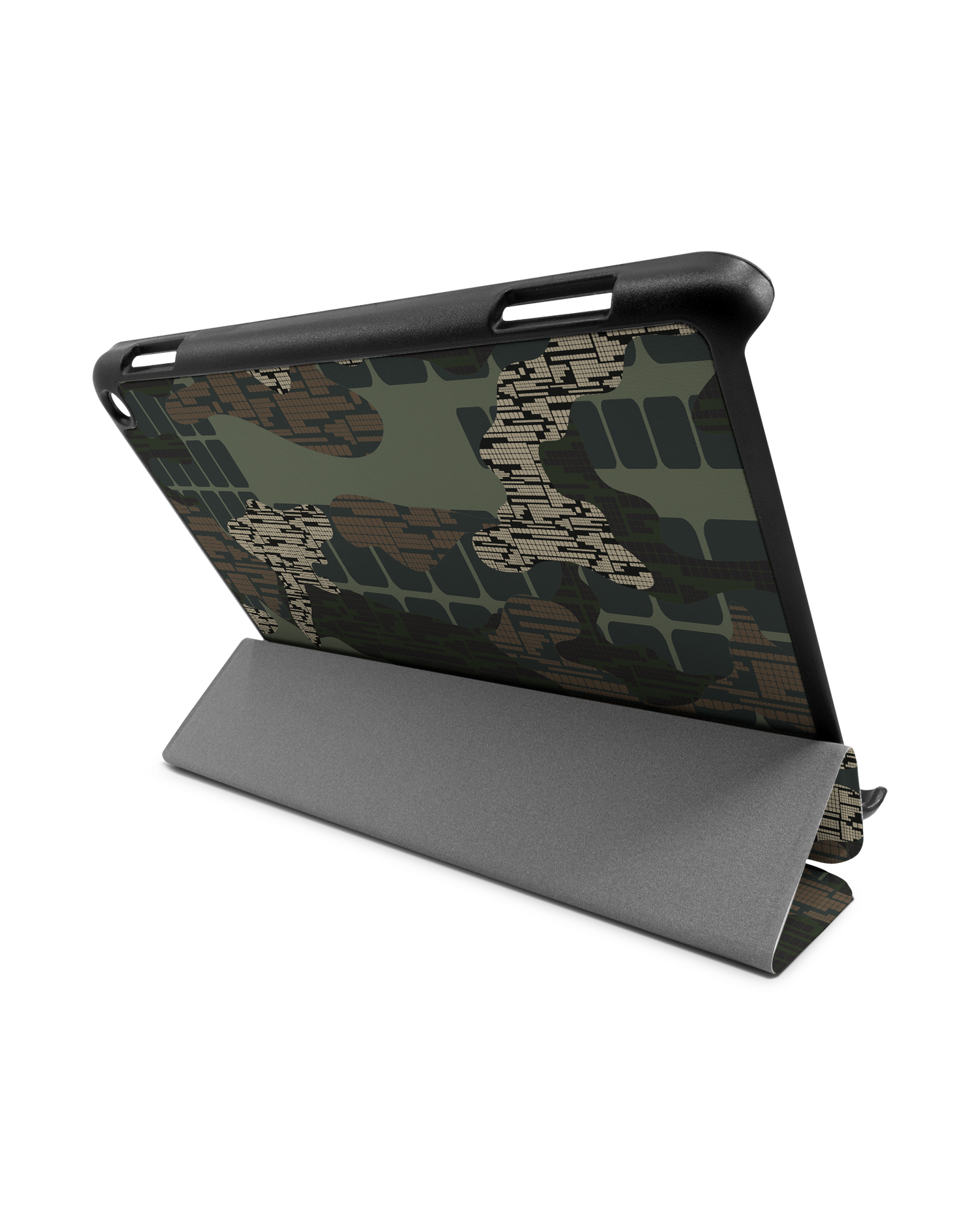 Green Camo Mix Tablet Smart Case for Amazon Fire HD 8 (2022), Amazon Fire HD 8 Plus (2022), Amazon Fire HD 8 (2020), Amazon Fire HD 8 Plus (2020): Used as Stand