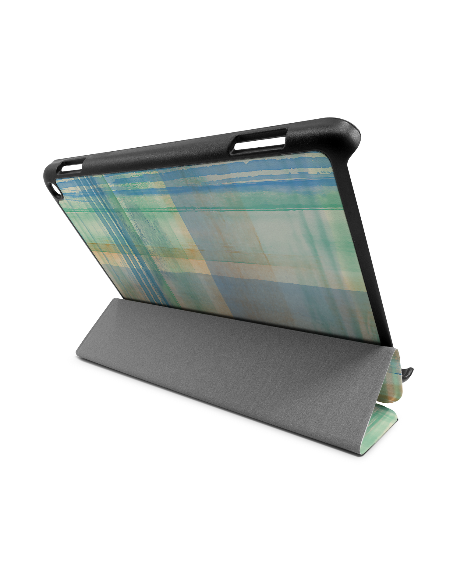 Washed Out Plaid Tablet Smart Case for Amazon Fire HD 8 (2022), Amazon Fire HD 8 Plus (2022), Amazon Fire HD 8 (2020), Amazon Fire HD 8 Plus (2020): Used as Stand