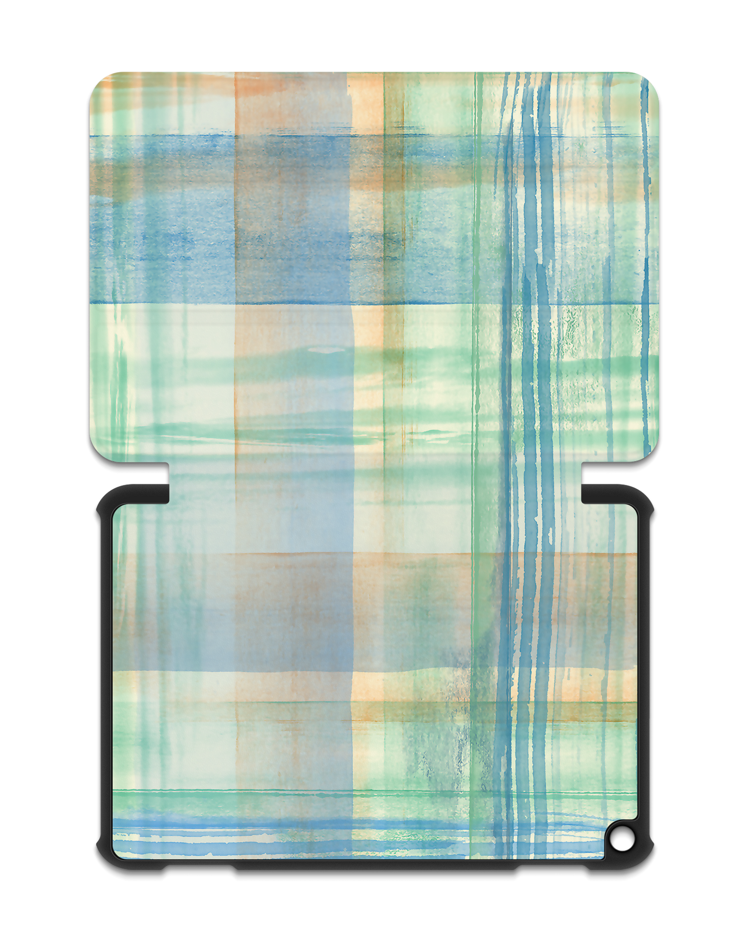 Washed Out Plaid Tablet Smart Case for Amazon Fire HD 8 (2022), Amazon Fire HD 8 Plus (2022), Amazon Fire HD 8 (2020), Amazon Fire HD 8 Plus (2020): Opened